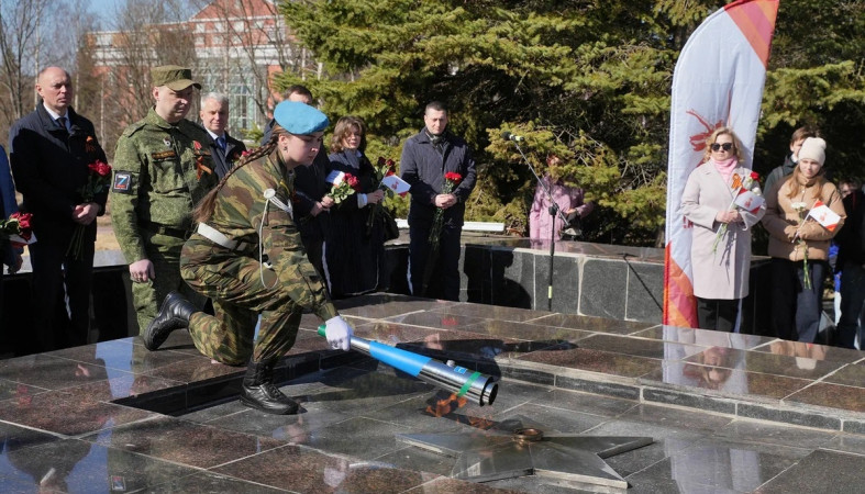 зажжение вечного огня в кондопоге