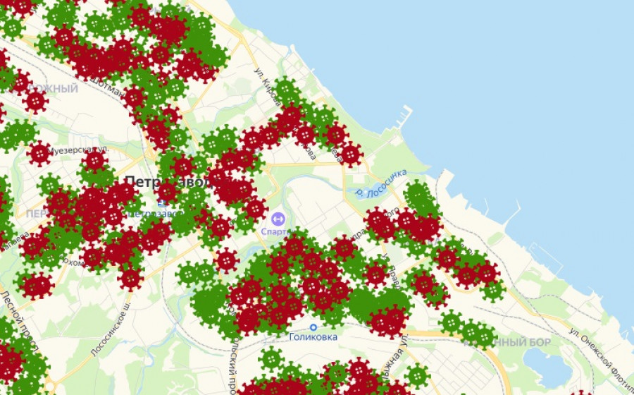 Карта распространения коронавируса в петрозаводске на сегодня