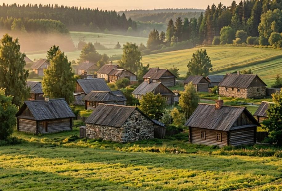 Деревня вид сверху