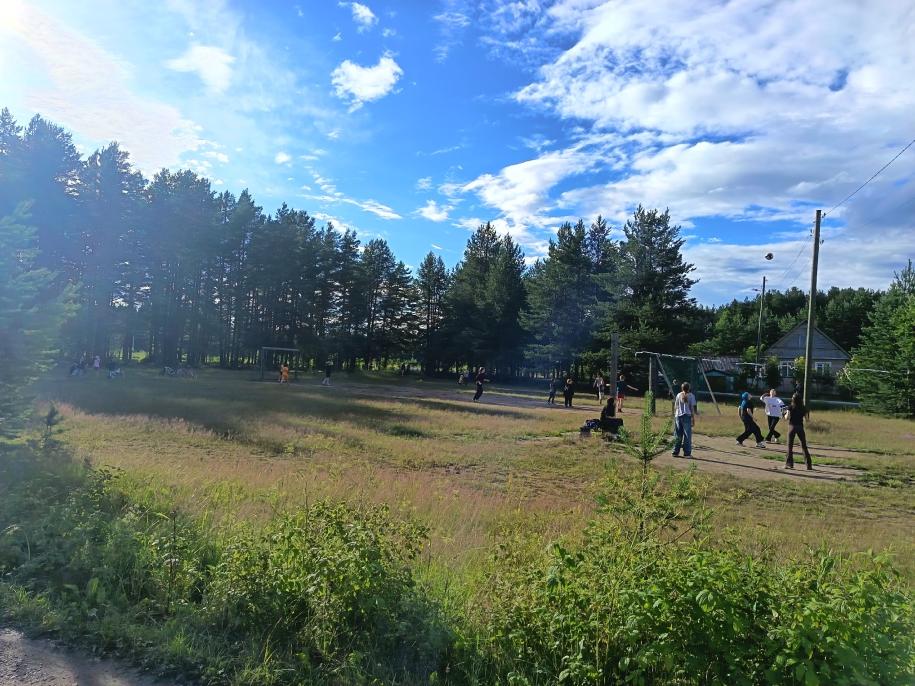 Футбольное поле в деревне Виданы