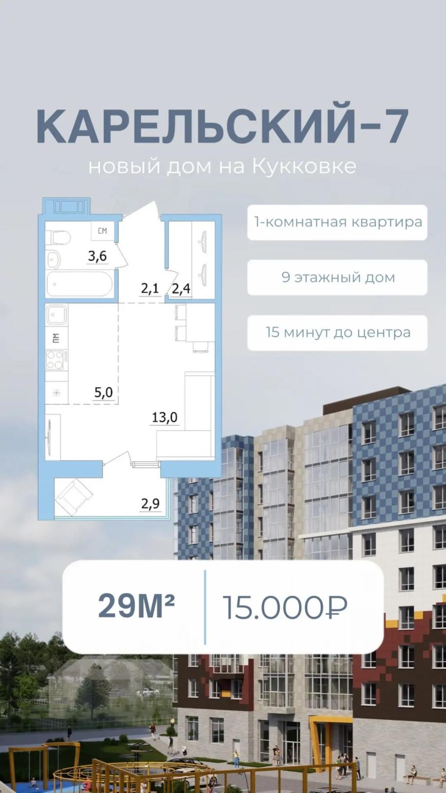 планировка 29 м
