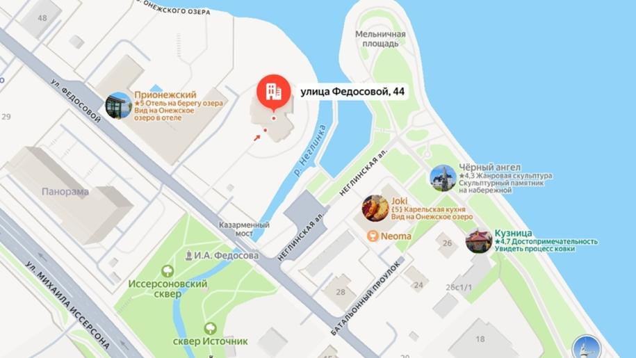 карта части города