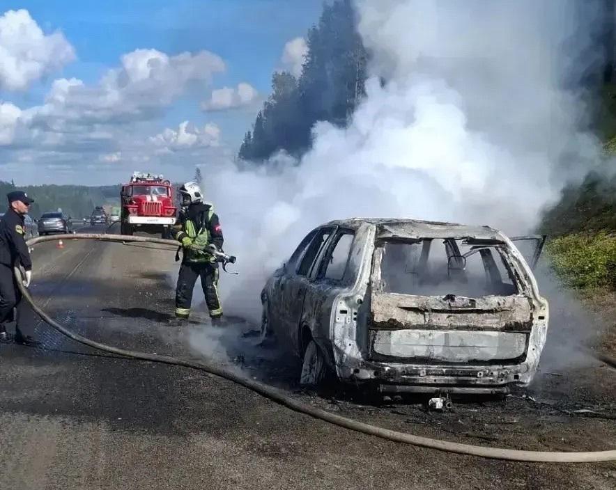 сгоревшее авто