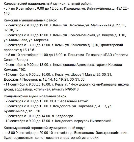 Отключения электричества