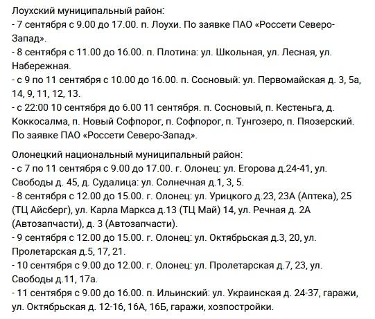 Отключения электричества