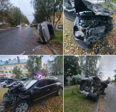 последствия столкновения двух авто