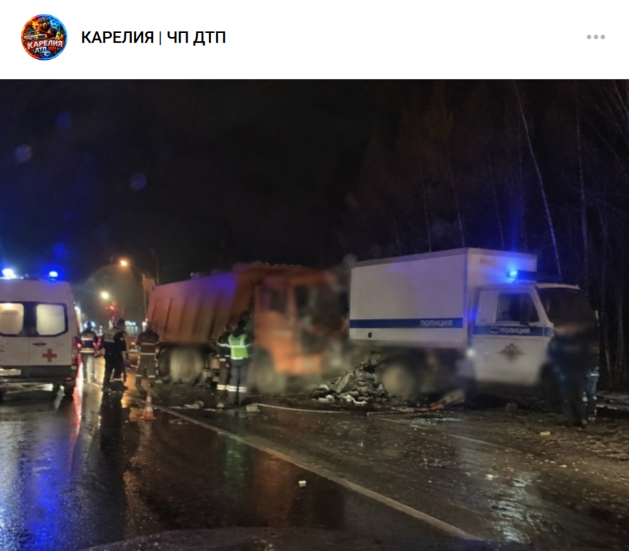 место дтп автозака и грузовика