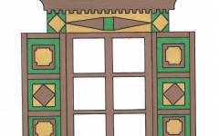 Набросок окрашивания наличника дома Ошевнева. Серебрякова Анастасия